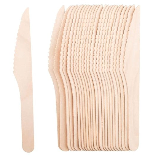 Disposable Wooden Knife Bio-Degradable Pack of 100 pcs.