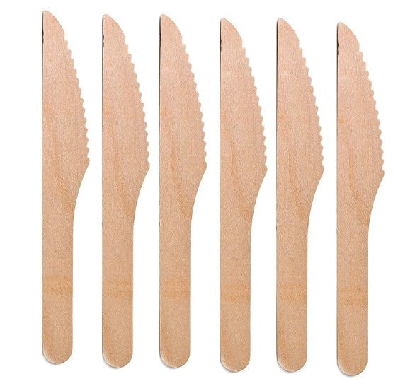 Disposable Wooden Knife Bio-Degradable Pack of 100 pcs.